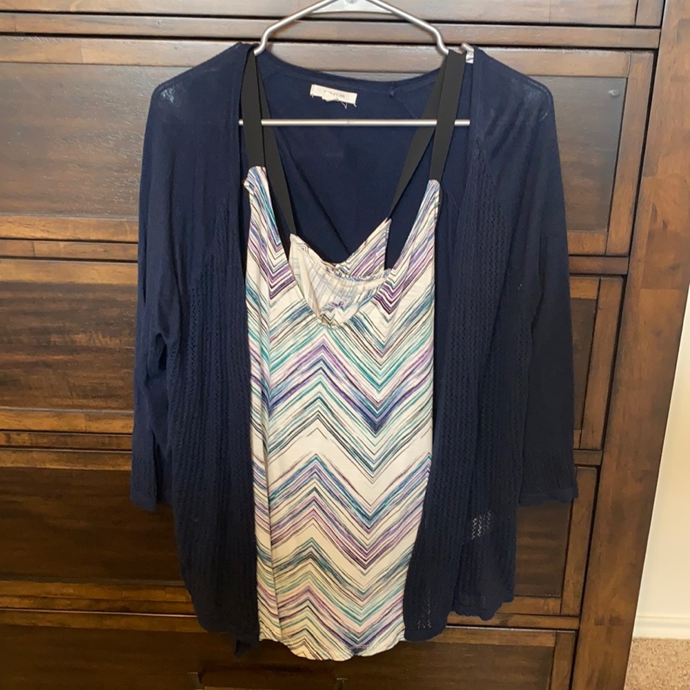 Maurices Tank and Cardigan Set- Size Large